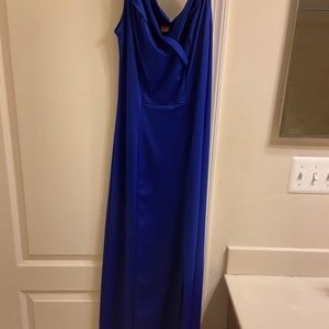 Royal Blue Off the Shoulder Gown